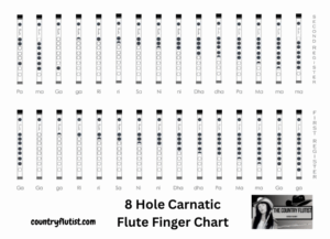 8 hole carnatic flute finger chart
