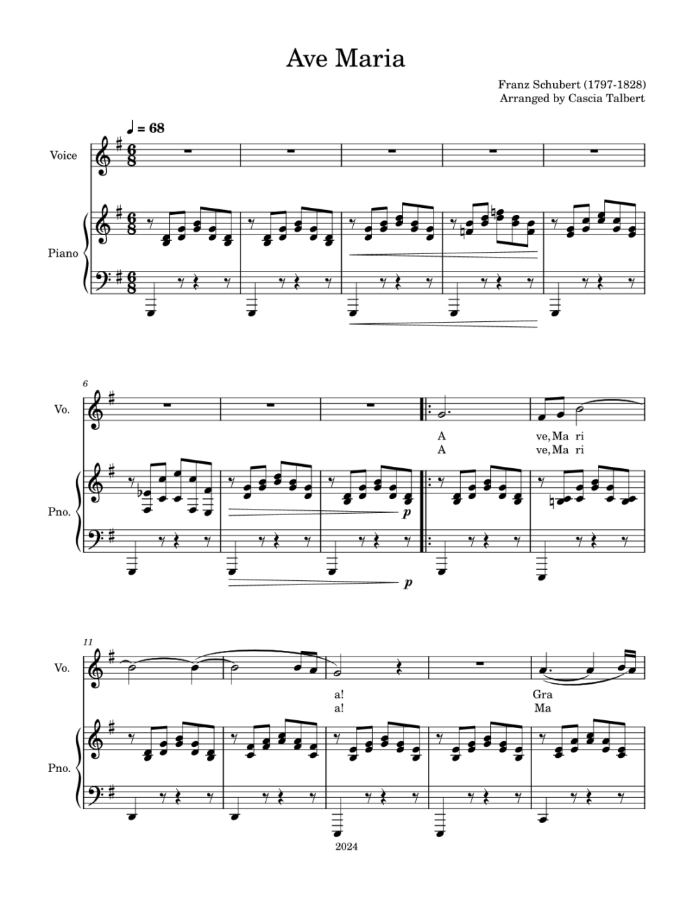 Ave Maria by Franz Schubert