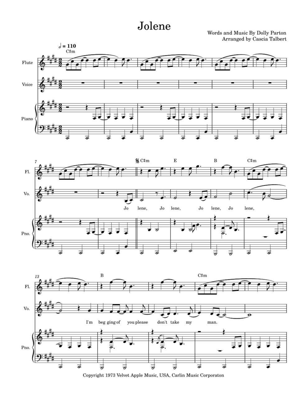 Jolene by Dolly Parton
