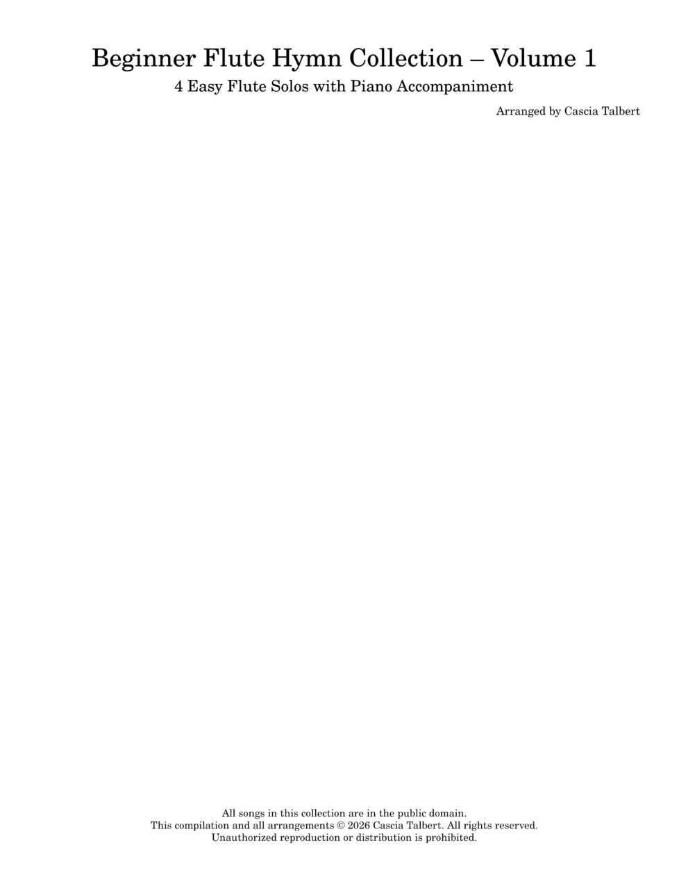 beginner flute hymn collection