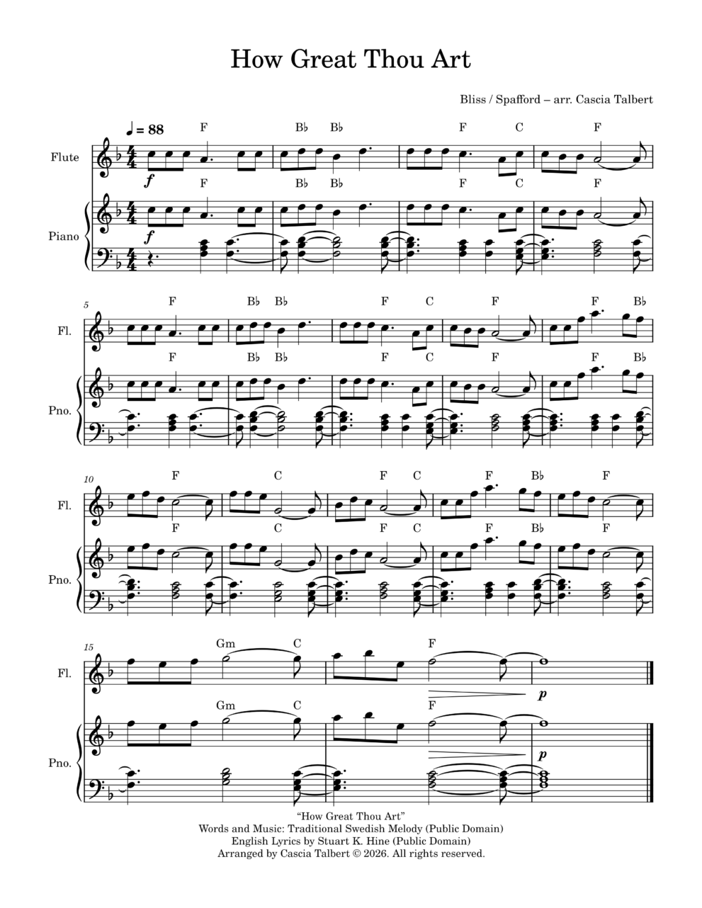 How Great Thou Art Flute Solo